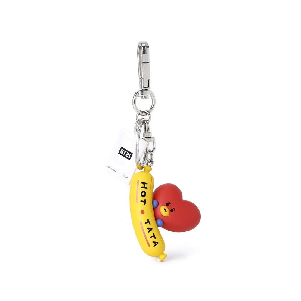 BT21 Bite Series TATA Character Cute Mini Figure Keychain Charm - NEW - Picture 4 of 9